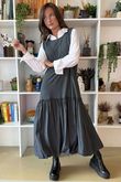 Paloma Pouf Layering Dress Charcoal